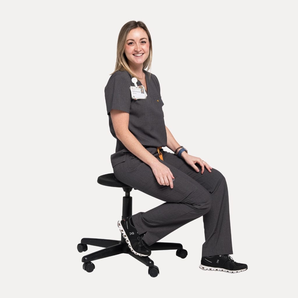 charcoal grey scrubs for women
