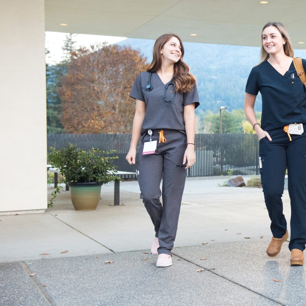 charcoal grey slim fit scrubs