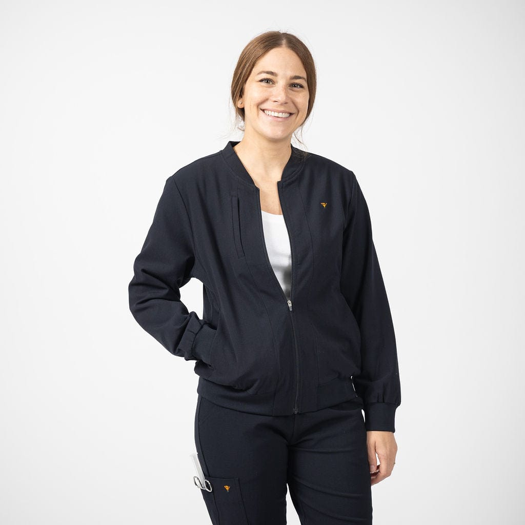 The Palomar Black Scrub Jacket for Women