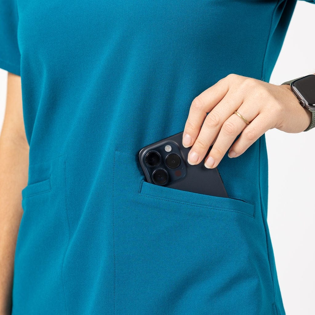 teal vs caribbean blue scrubs