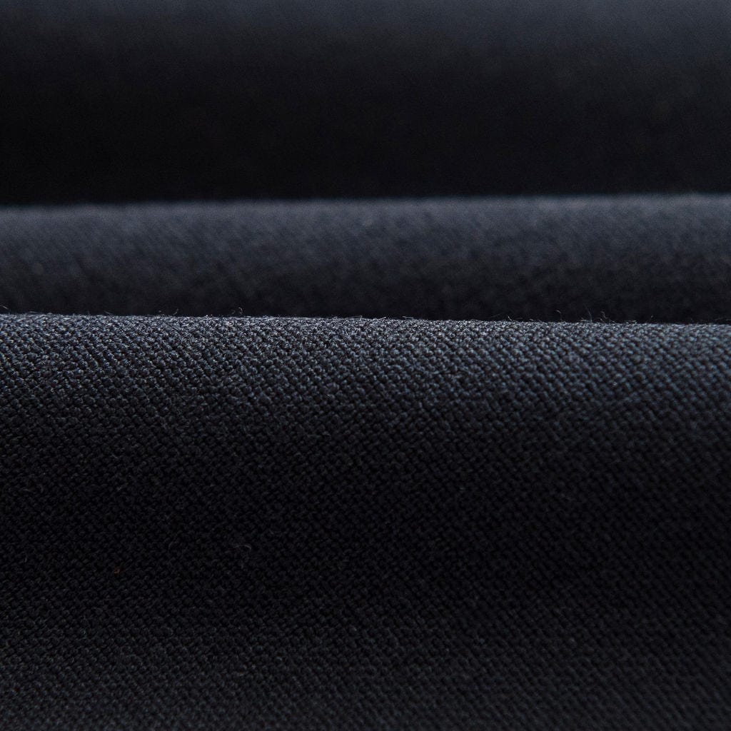 Black scrubs fabric close up image