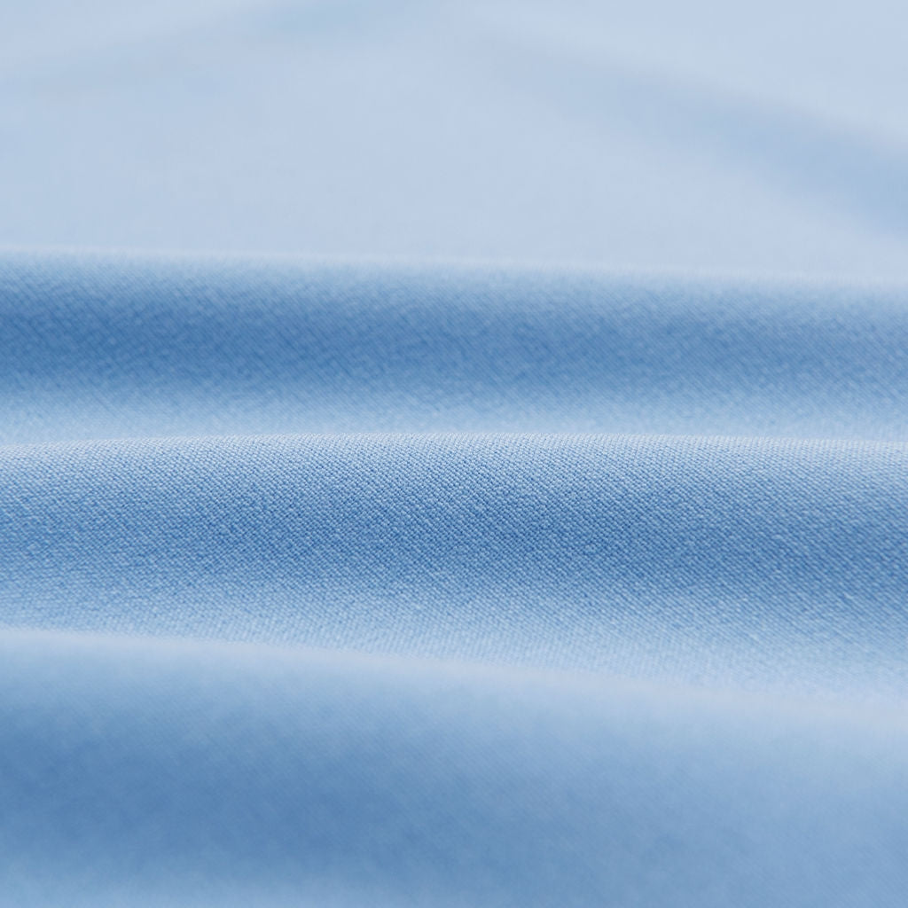 Ceil blue scrubs fabric close up