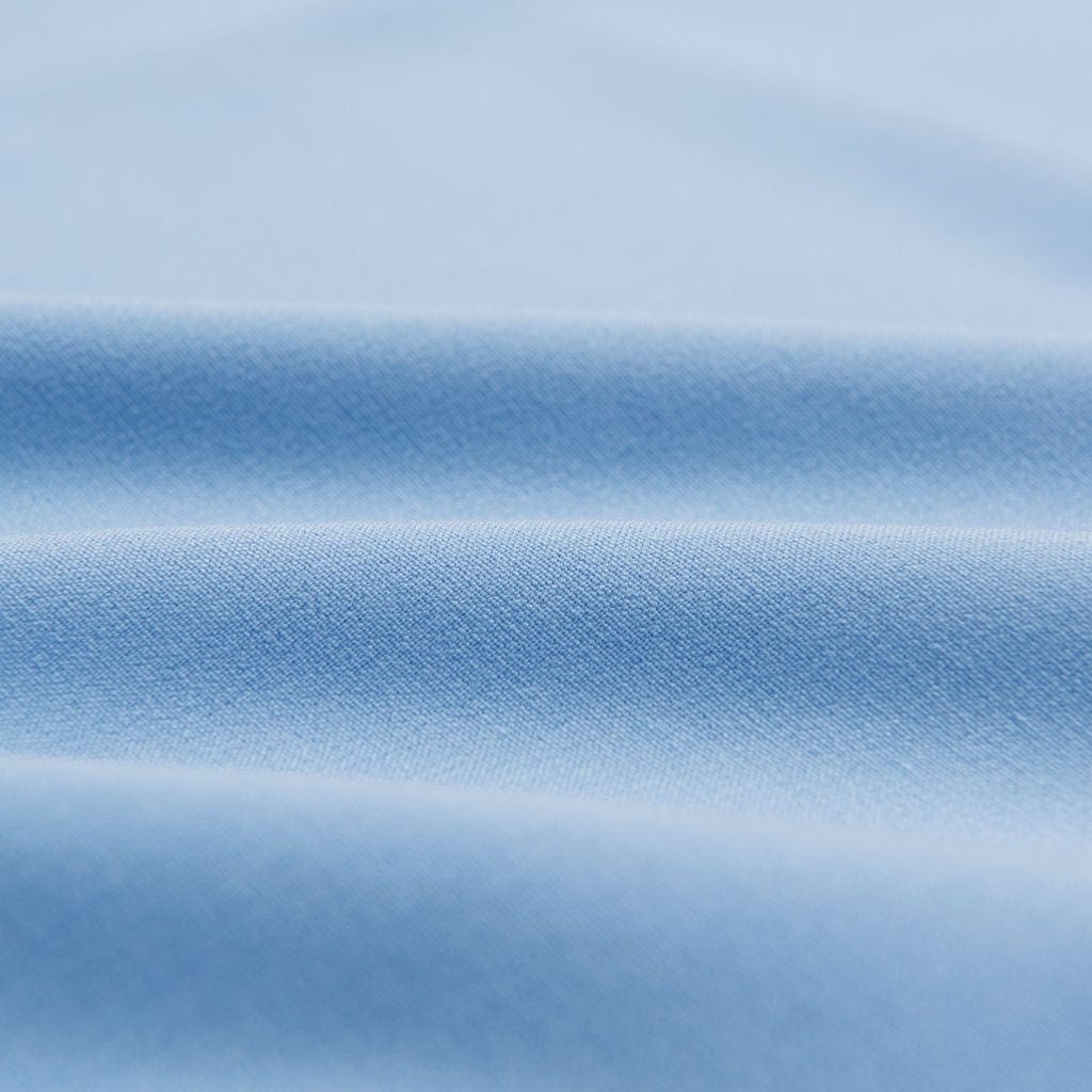 Ceil blue scrubs fabric close up