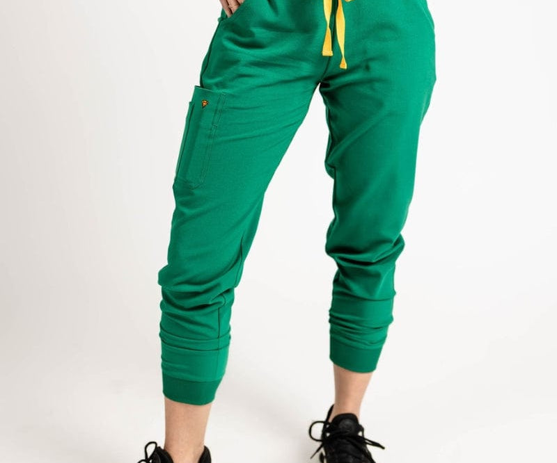 jogger scrubs in dark green