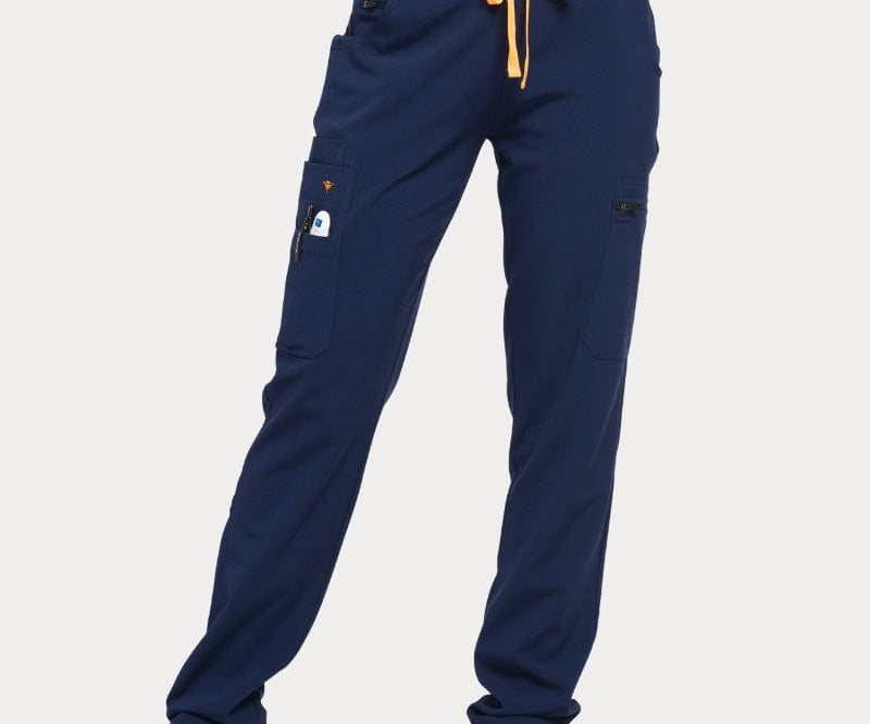 navy blue skinny slim fit scrubs for women