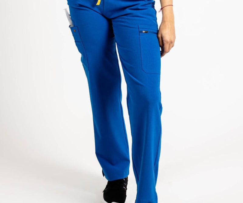 slim fit royal blue scrubs for women