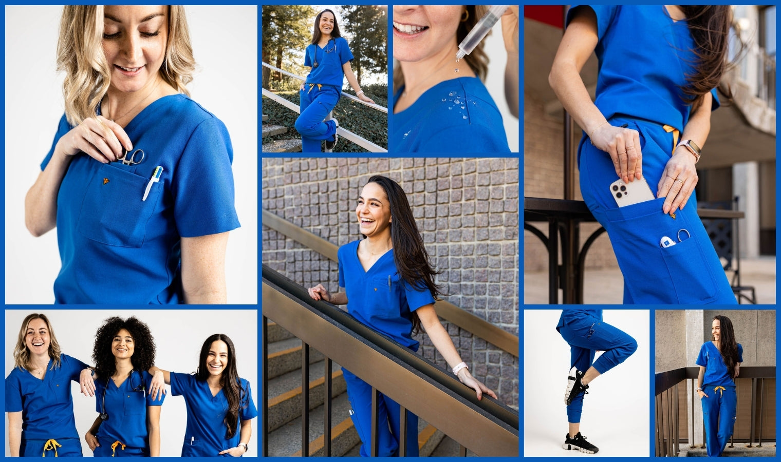 Royal Blue scrubs for women