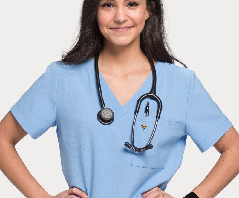 ceil blue scrubs for women.