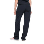 Backside body picture of the the Bodie scrub pants in black.