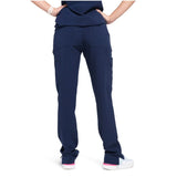 Backside picture of the the Pfeiffer scrub pants in navy blue.