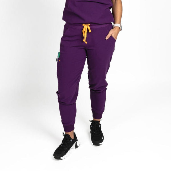 The Hatton Purple Jogger Medical Scrub Pants for Women