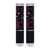 Laydown flat detail photo for jugular vein compression socks.