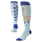 Ankle and heel detail photo for Trauma Llama compression socks.