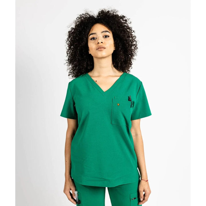 The Wilder Royal Blue OnePocket Medical Scrub Top for Women